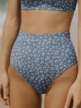 🆕 NWT Pacific High Waisted Bottons | Blue Ditsy Floral Swim Bottoms